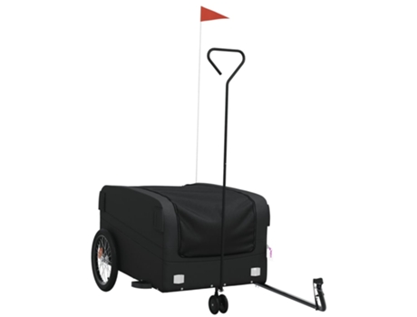 Remolque para bicicleta hierro VIDAXL negro (45 kg)