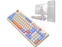 Teclado Mecánico Para Juegos Iluminado, Teclado Para Pc Con Retroiluminación Tricolor – Con Cable K82 Para Estudiantes