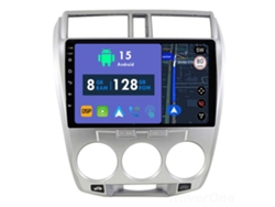 Coche Radio Android Auto Autoradio 8GB RAM 128G ROM CarPlay Navegación GPS Pantalla Táctil RoverOne para Honda City 2008 - 2013 