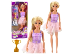 Muñeca bailarina Anlily con vestido, extremidades móviles y accesorios B.active