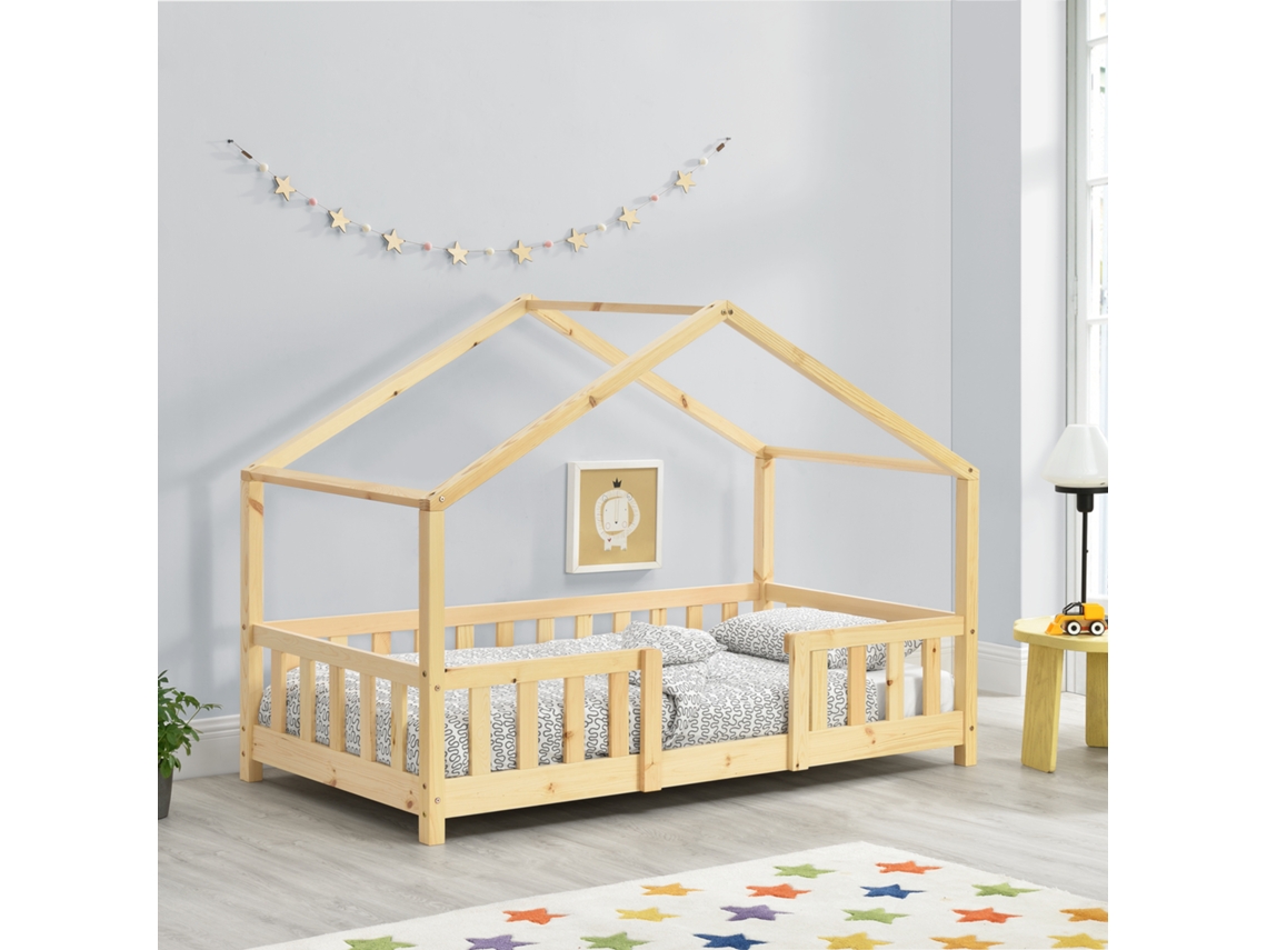 Estructura de Cama Infantil [EN.CASA] (Beige - Madera - 70x140cm)