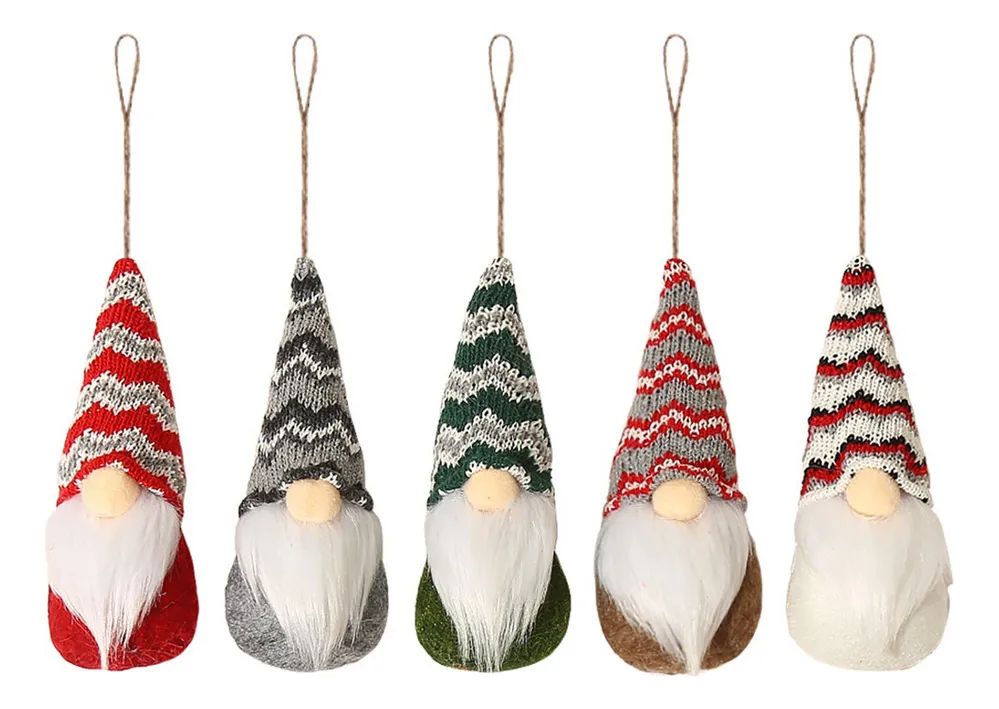 Nuevo Gnomo de peluche sin rostro de árbol de Navidad antiguo