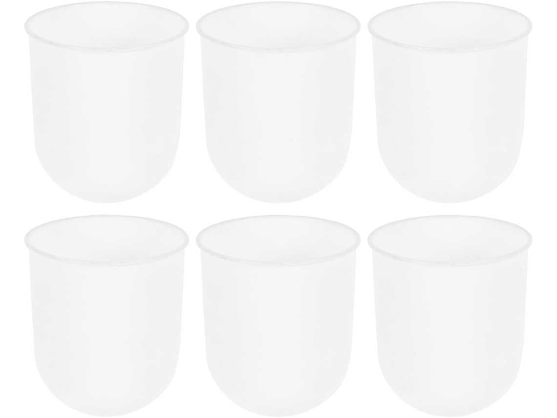 Juego de 6 portaescobillas de plástico resistentes a las manchas con base estable, soporte redondo Slowmoose