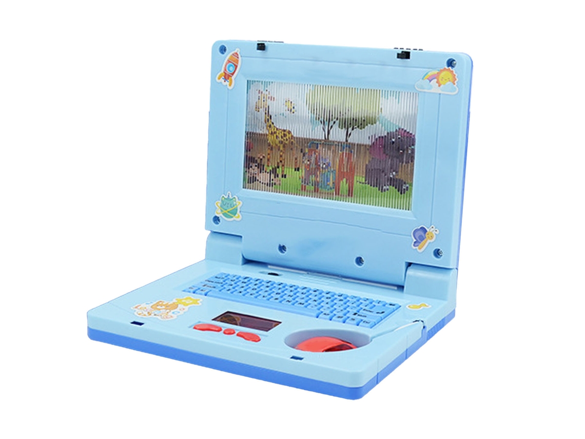 Portátil Educativo Infantil Con Música Y Aprendizaje De Inglés - Azul
