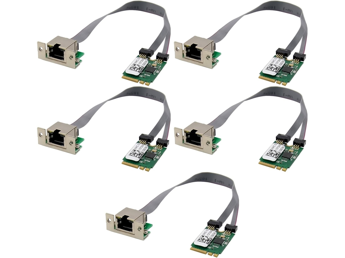 5 Adaptadores Pci Express Para Tarjeta De Red Ethernet De 2,5 G Con Llave M.2 A+e Para Control Industrial Rtl8125b
