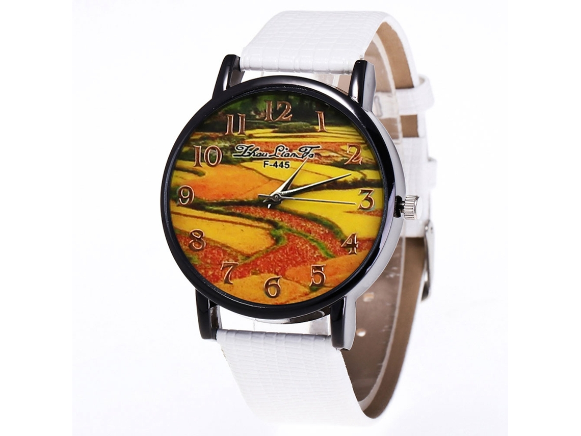 Elegante Reloj De Pulsera Unisex De Cuarzo Blanco: Duradero Y Moderno.