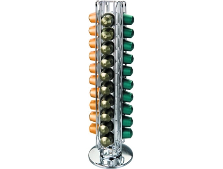 Soporte IBILI Cápsulas de Café Rotativo (Acero Inoxidable - 41x11x11 cm)