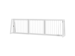 Puerta Para Perros Antideslizante E Independiente, De Madera Blanca.