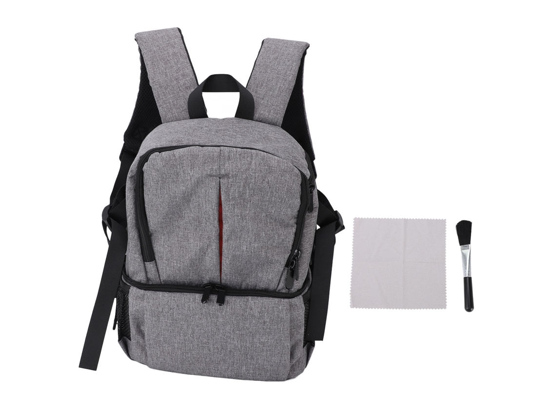 Mochila De Viaje Para Cámara, Impermeable, Eva, Doble Hombro, Para Cámaras Fotográficas Digitales Slr Sin Espejo, Color Gris