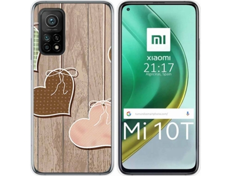 Carcasa Xiaomi Mi 10T / Mi 10T Pro TUMUNDOSMARTPHONE Corazones Madera Multicolor