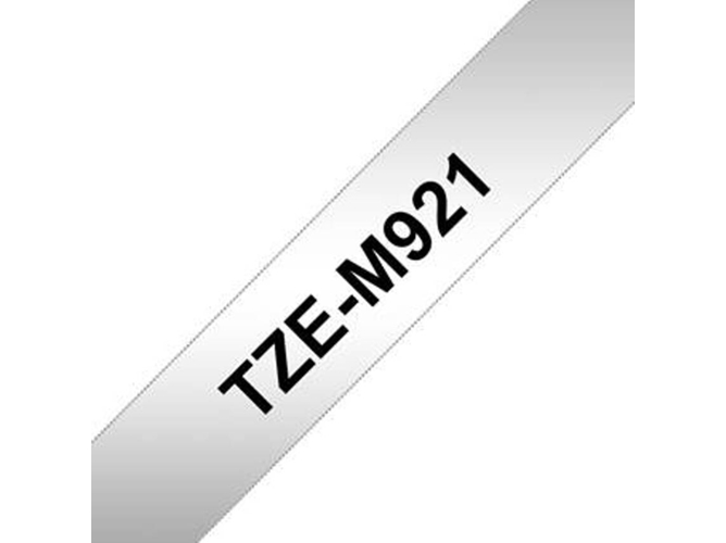 Cinta Laminada BROTHER TZe-M921 Negro sobre metálico
