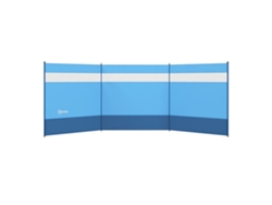 Ventana cortavientos, bolsa de visualización, estuche de transporte, varillas de acero, 440x140cm, azul