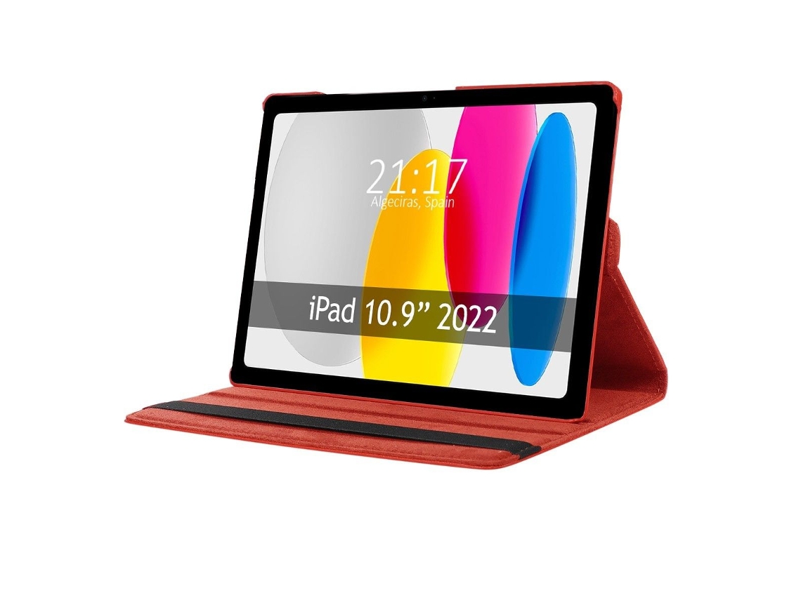 Funda TUMUNDOSMARTPHONE Giratoria 360 para Apple iPad 10ª Gen. 10.9 (2022) color Roja