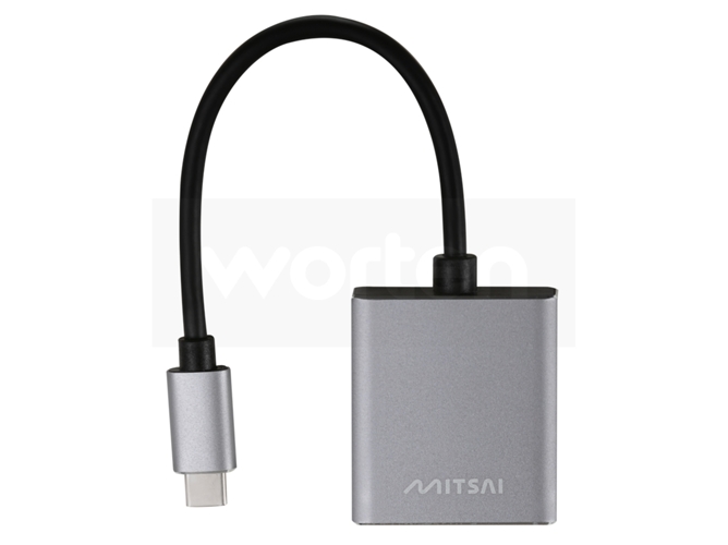 Adaptador MITSAI (USB-C - VGA - Gris)