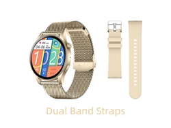 Smartwatch Yizhood Kc88 Para Mujer Con Pantalla Amoled De 1,43", Función De Llamadas, Monitor De Frecuencia Cardíaca Y Presión Arterial - Oro