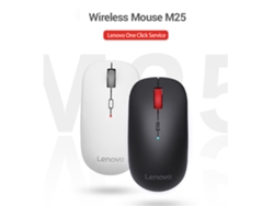 Ratón Inalámbrico Lenovo M25, Conexión 2.4g, Plug And Play, Diseño Ergonómico, Compatible Con Windows 10 Y Macos Para Ordenadores Portátiles.