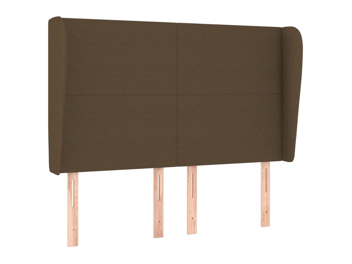 Cabecero con solapas, tejido marrón oscuro, MAISON EXCLUSIVE (147 x 23 x 118 cm)