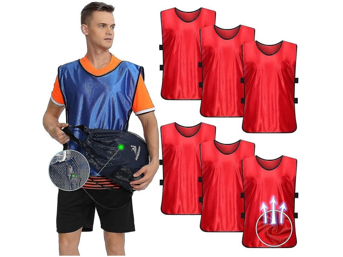 Chaleco de entrenamiento deportivo 2026 6 para fútbol, baloncesto, hockey, adultos, niños, transpirable, duradero