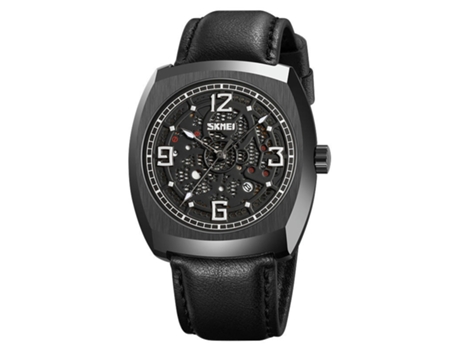 Relojes para Hombres Reloj de Cuarzo analógico Relojes de Pulsera Luminosos Impermeables-Negro LUUCOZK