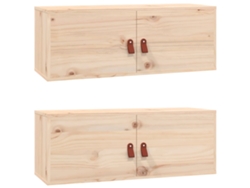 Conjunto 2 Armario De Pared VIDAXL Marrón Madera (80x30x30 cm )