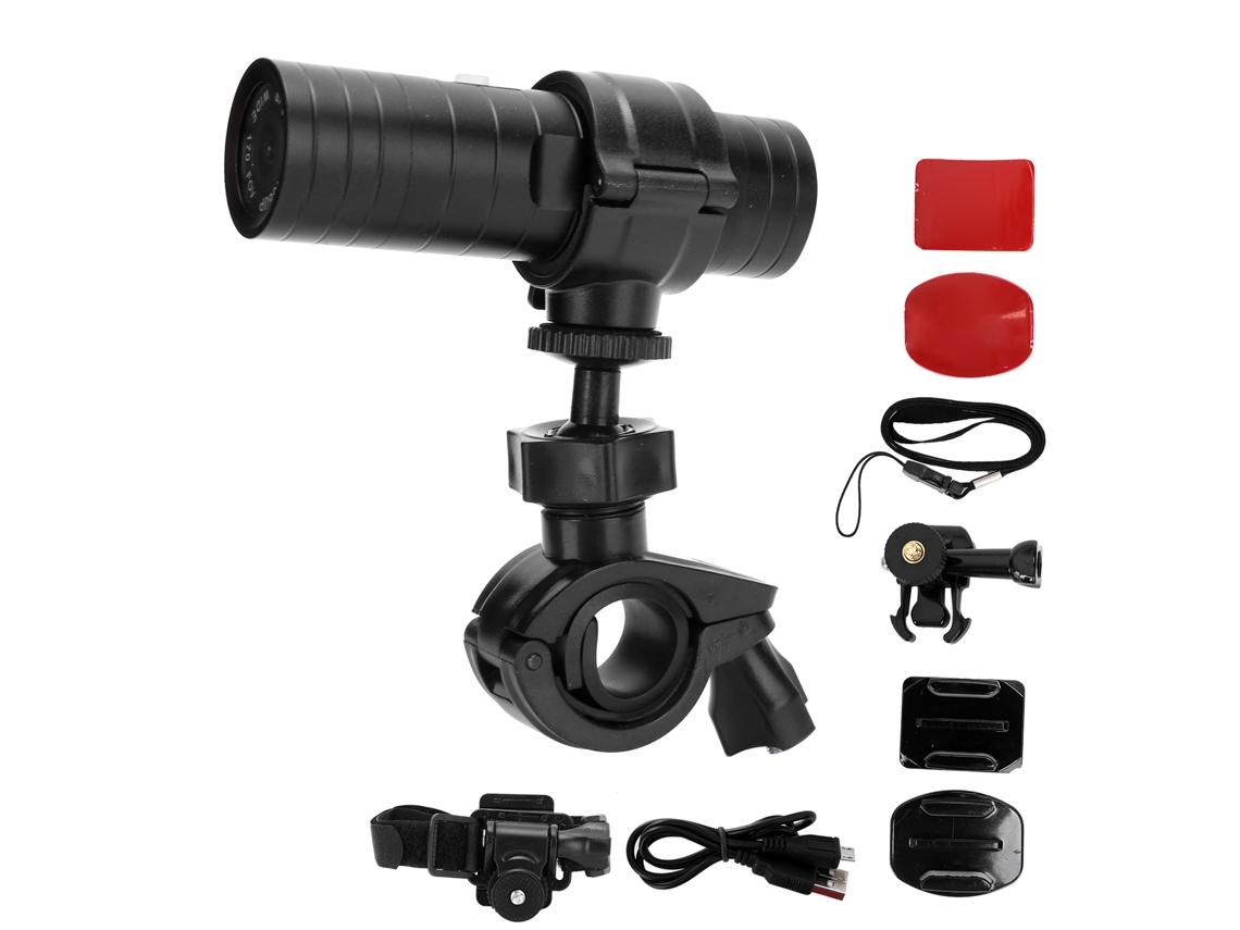 Cámara De Acción Deportiva Hd 1080p Para Exteriores Con Soporte Para Bicicleta.