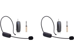2 Nuevos Micrófonos Uhf Portátiles 2 En 1 Con Amplificador De Volumen Para Auriculares