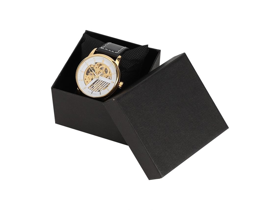 Reloj Mecánico Automático T-winner, Correa De Piel Sintética Para Hombre, 41 Mm, Resistente Al Agua Hasta 30 M.