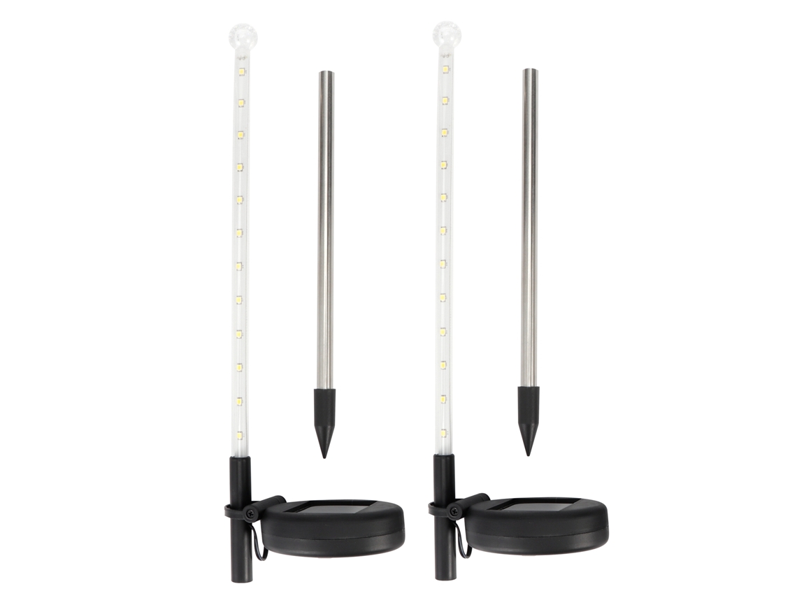 2026-2 Piezas Lámpara Solar Led Para Jardín Impermeable Ip44 Luz Cálida Decoración Paisajista Exterior