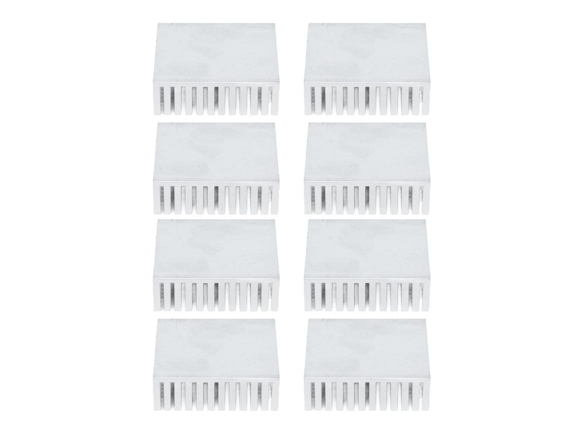 Veloriskku-8 Peças Dissipador De Calor De Alumínio 50x50x15mm Resfriador Sem Adesivo Branco