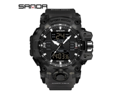 Reloj Deportivo Multifuncional, Moderno Y Elegante (negro Transparente para Hombre) Con Acabado Luminoso.