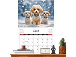 Calendario Canino 2026 | Organizador Mensual Canino | Divertido Anual De Mascotas