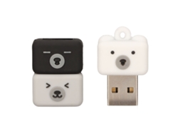 Llavero Usb Flash Drive Animado Oso 32gb Usb2.0 Plug And Play Resistente A Impactos Para Pc
