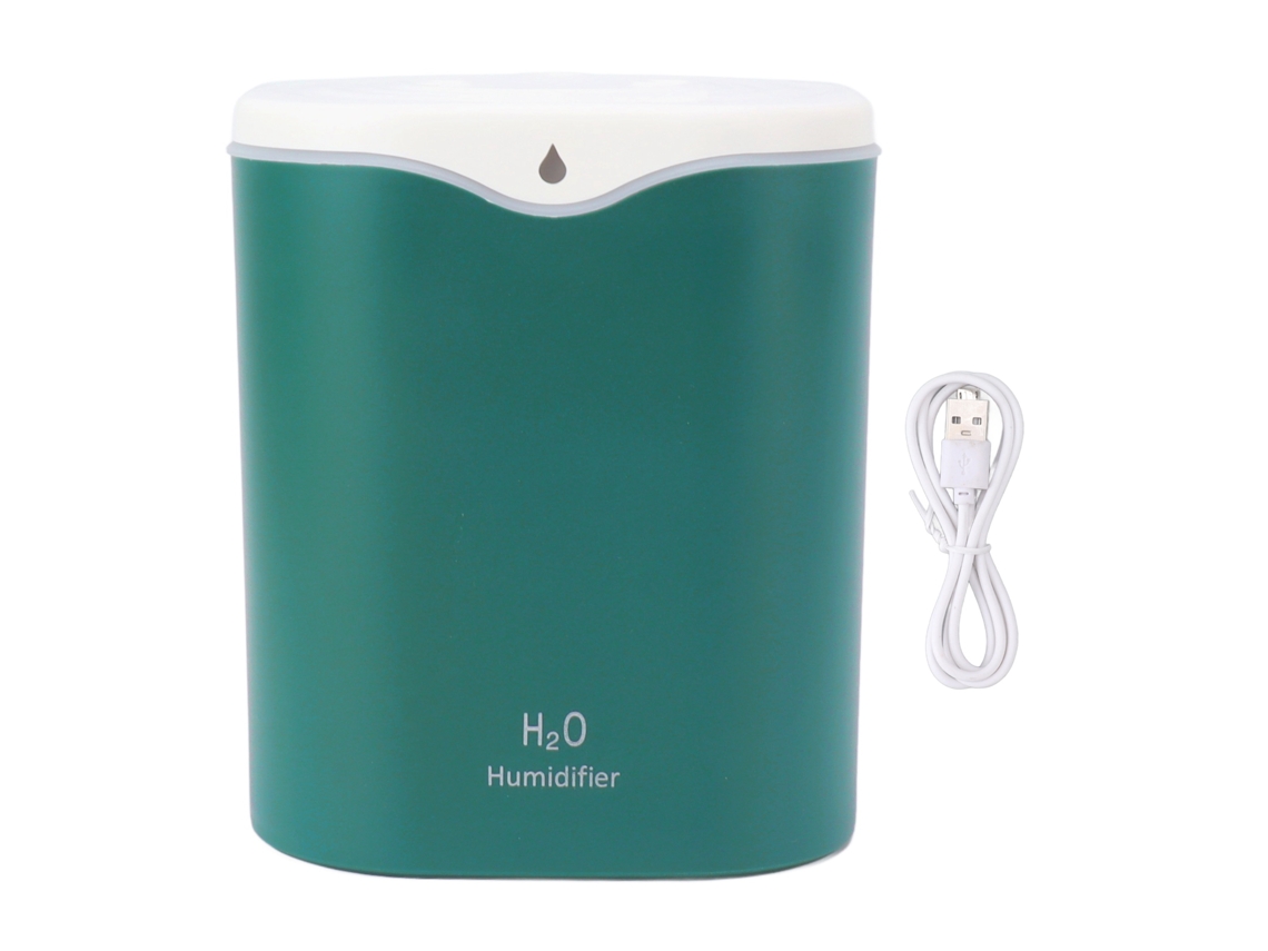Humidificador ultrasónico de 2 l, silencioso, con 2 modos de niebla, USB portátil y luz colorida para dormitorio y hogar.