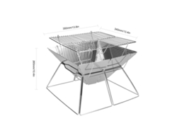 Parrilla De Carbón Portátil Para Acampar Con Bolsa De Transporte, Ideal Para Barbacoas, Picnics Y Senderismo.