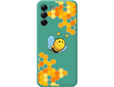 Carcasa Samsung Galaxy S21 FE 5G TUMUNDOSMARTPHONE Silicona Líquida Dibujos Abeja Verde