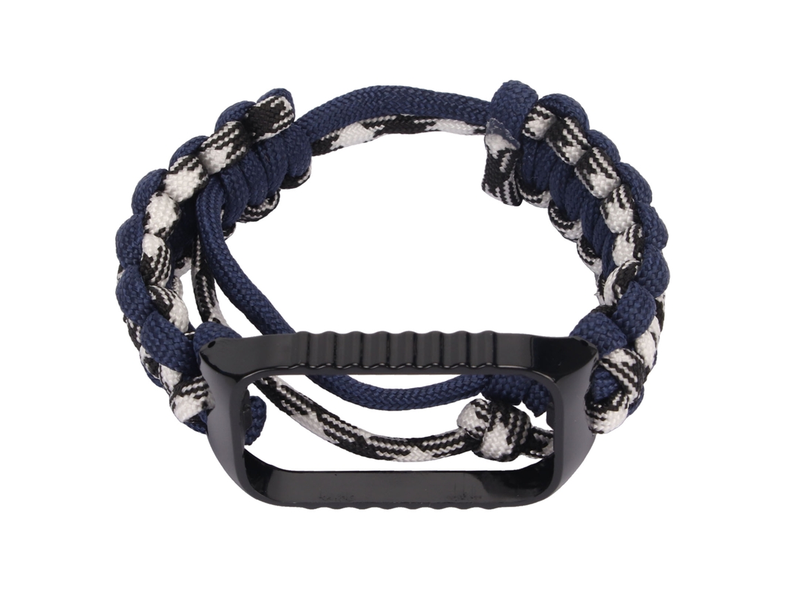 Pulsera de paracord y funda protectora 2 en 1 para Redmi Band 2 Azul marino