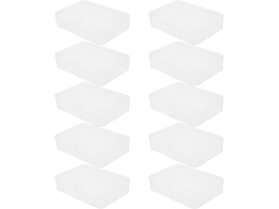 Juego De 10 Cajas Transparentes Para Tarjetas Con Cierre A Presión, Organizador De Almacenamiento Para Juegos.