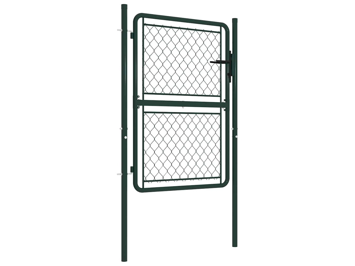 Maison Exclusive - Puerta De Jardín De Acero 100 X 150 Cm Verde