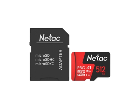 Tarjeta Micro SD NETAC P500 Extreme Pro con Adaptador (512 GB)
