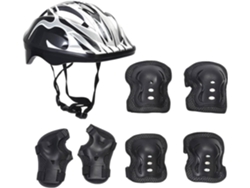 Conjunto De Casco Bicicleta Infantil Harilla Con Coderas, Deportivo Cómodo, Patinaje Protectores Muñeca, Negro