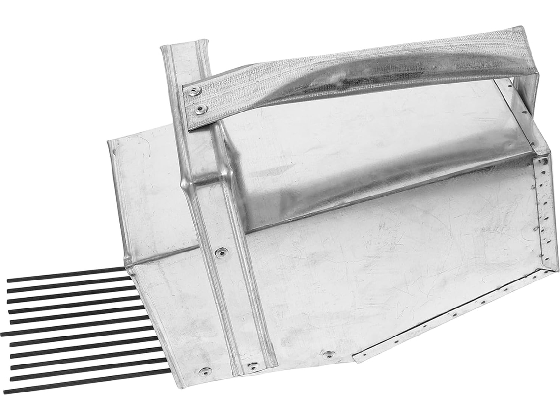 Recolector De Bayas Metálico Inoomp Ligero Y En Color Plata Para Frutas Pequeñas Con Práctico Mango Para Recoger Fruta