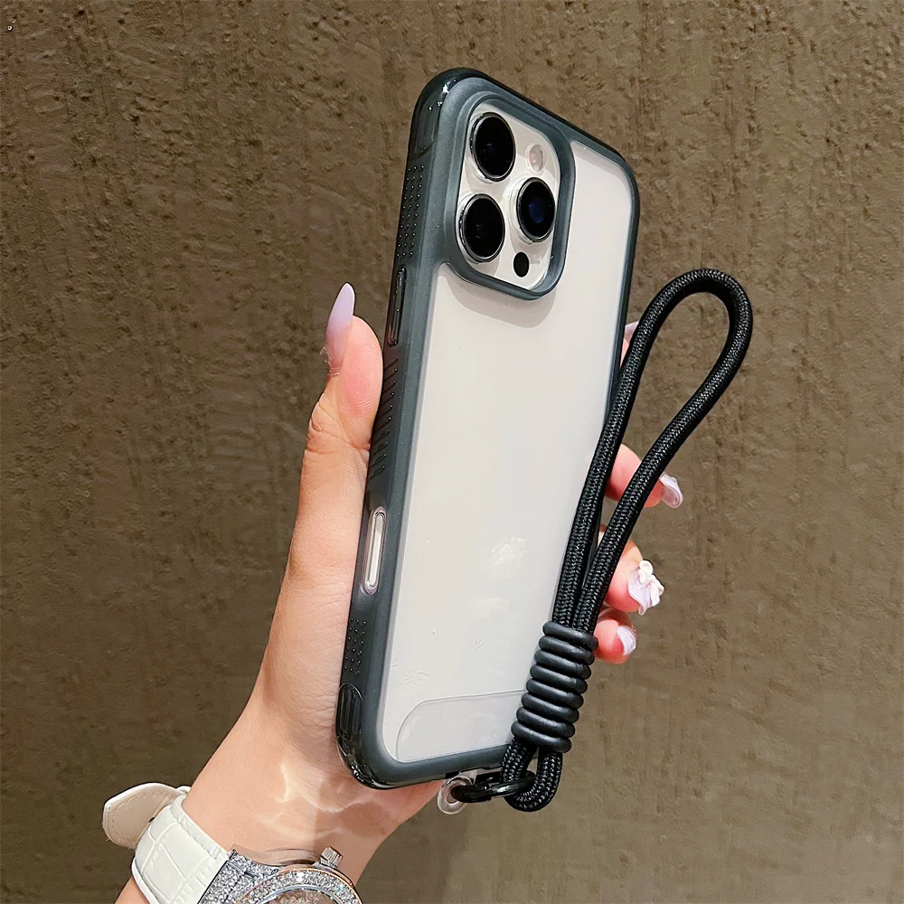 (iphone 13 Pro, Negro) Funda Transparente Para Iphone, Funda Protectora A Prueba De Golpes, Adecuada Para Chicas.