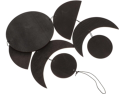 Té, Decoración, Adorno De Pared De Madera Con Fases Lunares Rústicas De Madera Negra