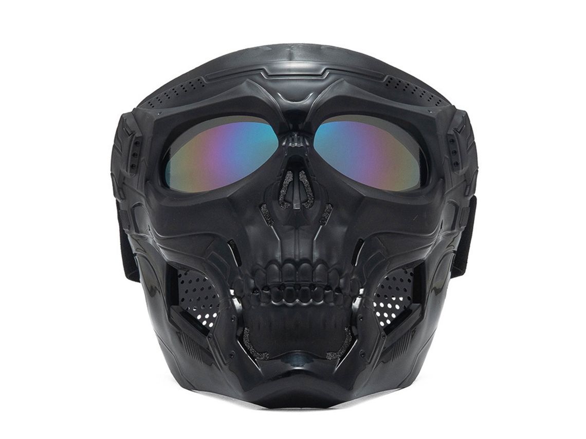 Gafas De Moto Con Máscara En Forma De Calavera Para Carreras Todoterreno, Con Correa Ajustable Y Lentes Multicolores.