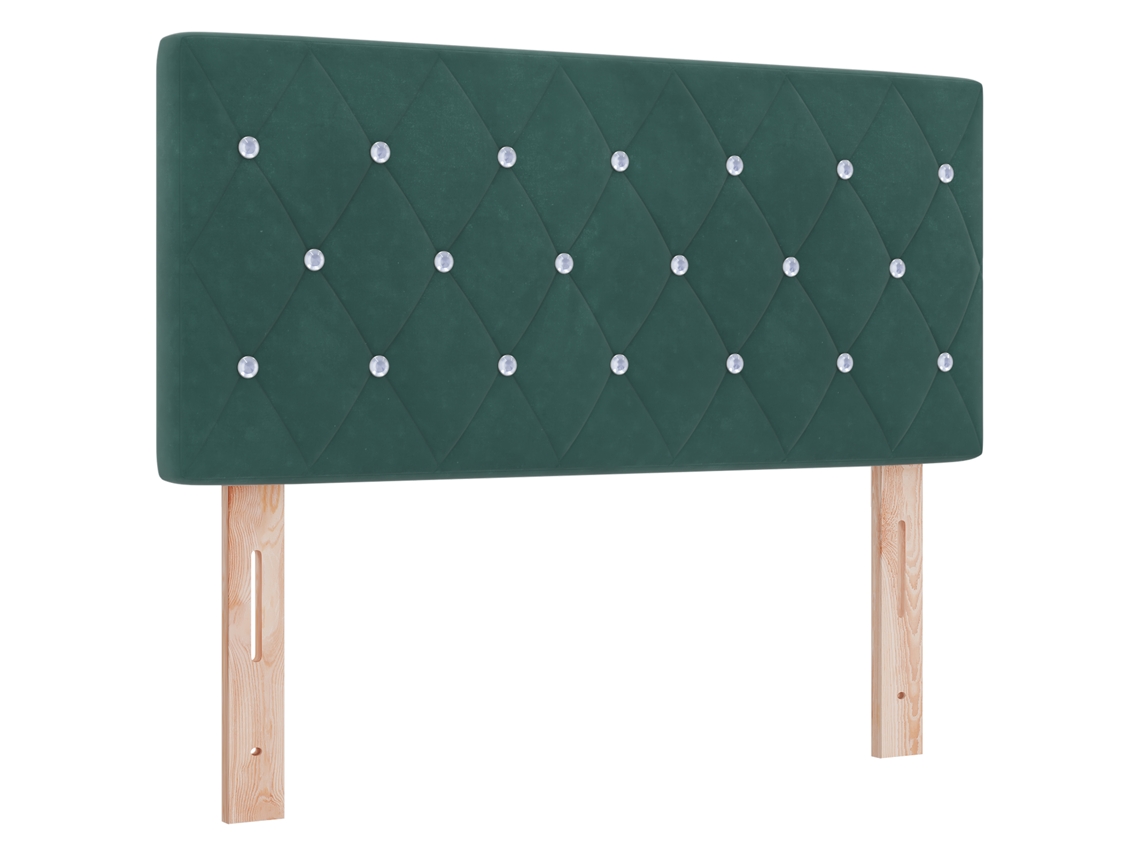 Colchón Con Muelles Pocket Con Funda Con Cremallera Vidaxl Verde Terciopelo (90x200 Cm)