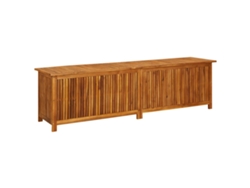 Caja de almacenamiento de jardín 200x50x58 cm Madera maciza de acacia EXCLUSIVA MAISON