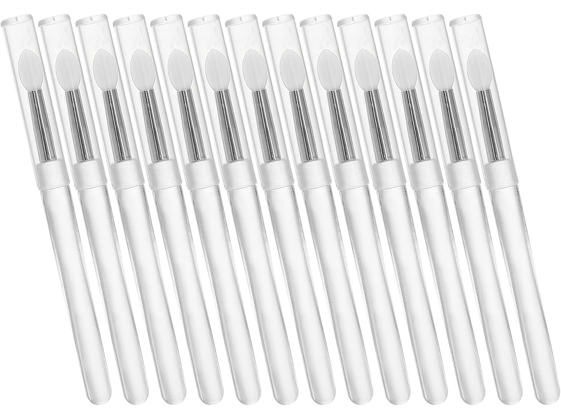 20 Pinceles De Silicona Transparente Para Aplicar Polvos De Decoración De Uñas