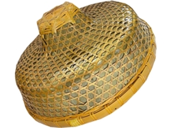 Sombrero De Bambú Trenzado Con Protección Solar Y Cuerda - Accesorio Para Escenario