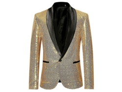 2026-chaqueta De Traje Mystdiy Para Hombre Con Lentejuelas Y Un Botón Para Bodas Fiestas Cenas