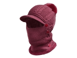 Gorro De Máscara De Esquí De Invierno Color Rojo Oscuro